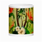 Tropical Design With Flowers And Palm Trees Morph Mugs Center