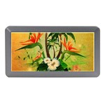 Tropical Design With Flowers And Palm Trees Memory Card Reader (Mini)