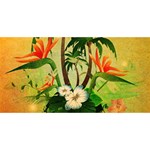 Tropical Design With Flowers And Palm Trees YOU ARE INVITED 3D Greeting Card (8x4) 