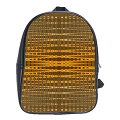 Yellow Gold Khaki Glow Pattern School Bags(large)  by BrightVibesDesign