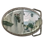 Colonial Street Of Arequipa City Peru Belt Buckles Front