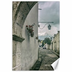 Colonial Street Of Arequipa City Peru Canvas 12  X 18   by dflcprints