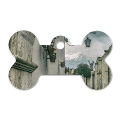 Colonial Street Of Arequipa City Peru Dog Tag Bone (two Sides) by dflcprints