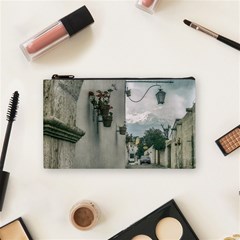 Colonial Street Of Arequipa City Peru Cosmetic Bag (small)  by dflcprints