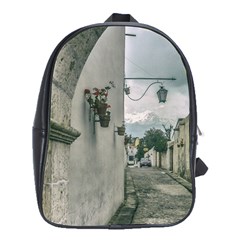 Colonial Street Of Arequipa City Peru School Bags (xl)  by dflcprints