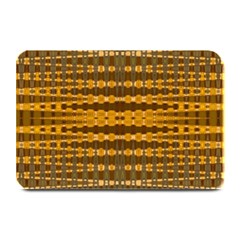 Yellow Gold Khaki Glow Pattern Plate Mats