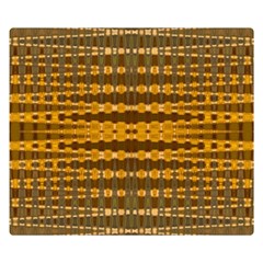 Yellow Gold Khaki Glow Pattern Double Sided Flano Blanket (small) 