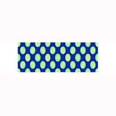 Mod Retro Green Circles On Blue Large Bar Mats