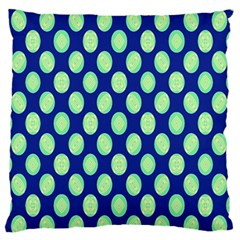 Mod Retro Green Circles On Blue Standard Flano Cushion Case (one Side)