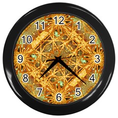 Digital Abstract Geometric Collage Wall Clocks (Black)