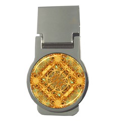 Digital Abstract Geometric Collage Money Clips (Round) 