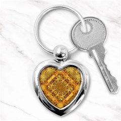 Digital Abstract Geometric Collage Key Chains (Heart) 