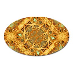 Digital Abstract Geometric Collage Oval Magnet by dflcprints