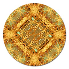 Digital Abstract Geometric Collage Magnet 5  (Round)