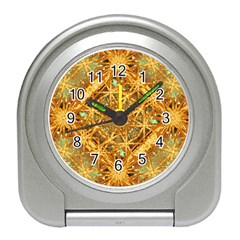 Digital Abstract Geometric Collage Travel Alarm Clocks