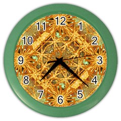 Digital Abstract Geometric Collage Color Wall Clocks