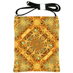 Digital Abstract Geometric Collage Shoulder Sling Bags