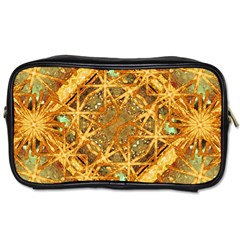 Digital Abstract Geometric Collage Toiletries Bags