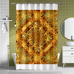 Digital Abstract Geometric Collage Shower Curtain 48  X 72  (small) 