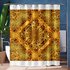 Digital Abstract Geometric Collage Shower Curtain 60  x 72  (Medium) 