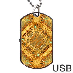 Digital Abstract Geometric Collage Dog Tag Usb Flash (one Side)