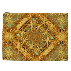 Digital Abstract Geometric Collage Cosmetic Bag (xxl)  by dflcprints