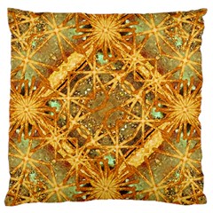 Digital Abstract Geometric Collage Large Flano Cushion Case (one Side)