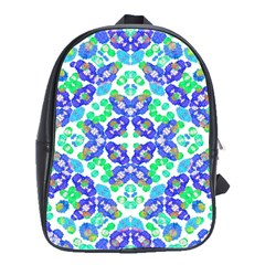 Stylized Floral Check Seamless Pattern School Bags(large)  by dflcprints