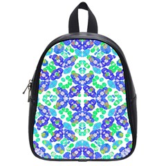 Stylized Floral Check Seamless Pattern School Bags (small)  by dflcprints