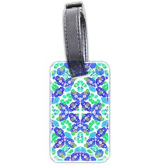 Stylized Floral Check Seamless Pattern Luggage Tags (two Sides) by dflcprints