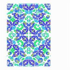 Stylized Floral Check Seamless Pattern Small Garden Flag (two Sides)