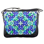 Stylized Floral Check Seamless Pattern Messenger Bags Front