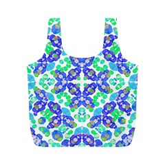 Stylized Floral Check Seamless Pattern Full Print Recycle Bags (m) 