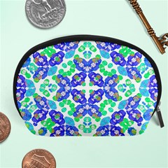 Stylized Floral Check Seamless Pattern Accessory Pouches (large) 