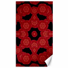 Stylized Floral Check Canvas 40  X 72  