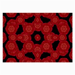 Stylized Floral Check Large Glasses Cloth (2-side) by dflcprints