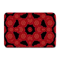 Stylized Floral Check Plate Mats