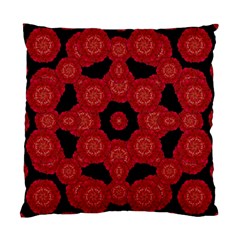 Stylized Floral Check Standard Cushion Case (two Sides) by dflcprints