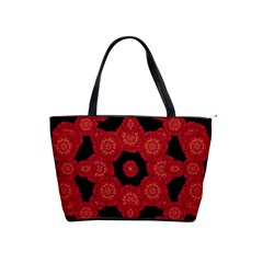 Stylized Floral Check Shoulder Handbags by dflcprints