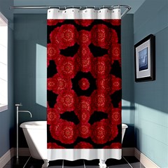 Stylized Floral Check Shower Curtain 36  X 72  (stall) 