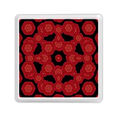 Stylized Floral Check Memory Card Reader (square) 