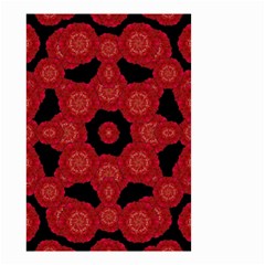 Stylized Floral Check Small Garden Flag (two Sides)