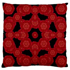 Stylized Floral Check Large Cushion Case (two Sides) by dflcprints