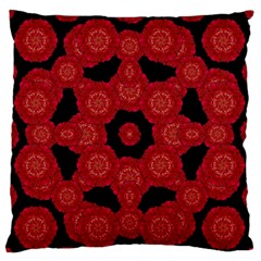 Stylized Floral Check Standard Flano Cushion Case (one Side) by dflcprints