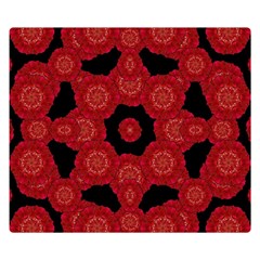 Stylized Floral Check Double Sided Flano Blanket (small) 