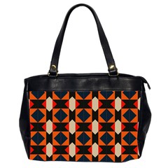 Rhombus And Stripes      Oversize Office Handbag (2 Sides) by LalyLauraFLM