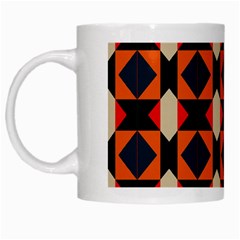 Rhombus And Stripes      White Mug by LalyLauraFLM