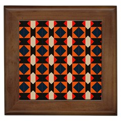 Rhombus And Stripes      			framed Tile by LalyLauraFLM