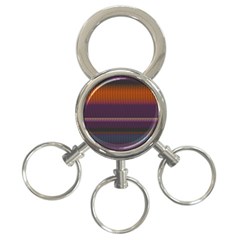 Curvy Stripes       			3-ring Key Chain by LalyLauraFLM