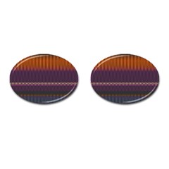 Curvy Stripes       			cufflinks (oval) by LalyLauraFLM